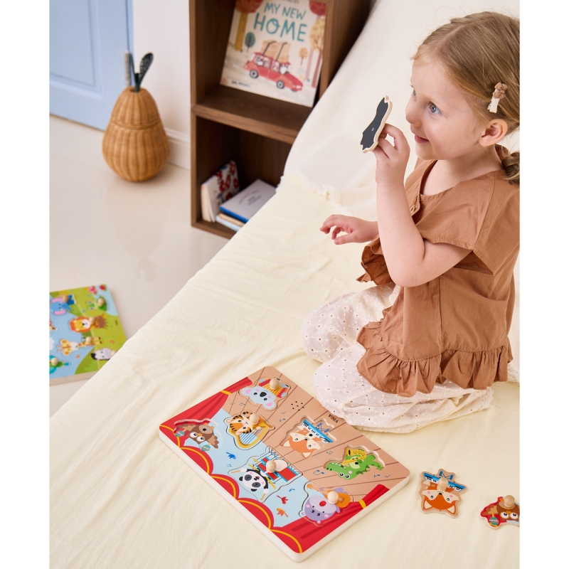 VIGA Puzzle Dźwiękowe Dopasuj Muzykujące Zwierzęta - obrazek 9