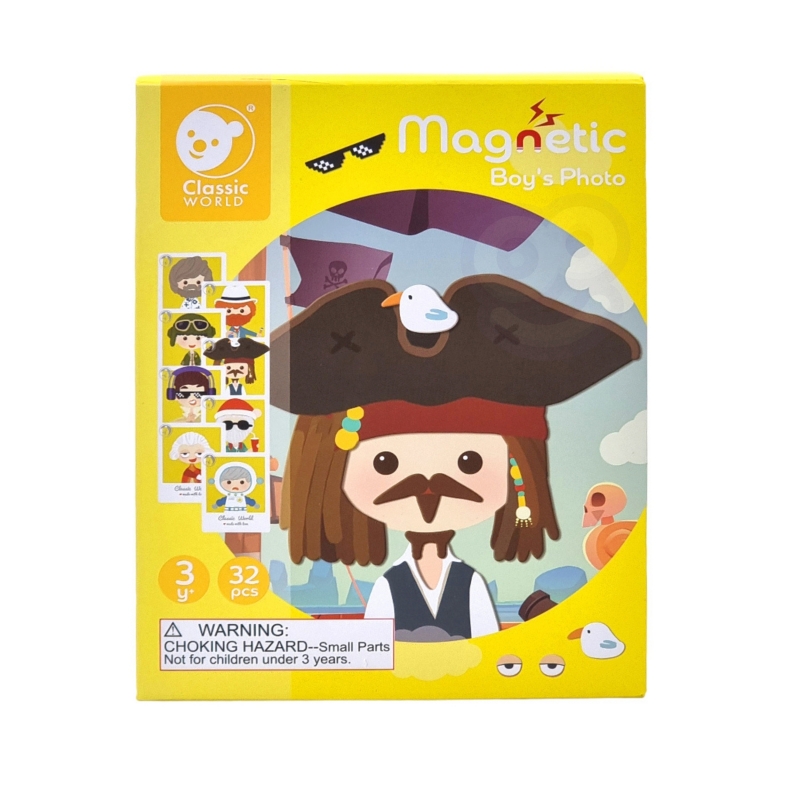 CLASSIC WORLD Układanka Magnetyczna Moda Zdjęcia Chłopcy 32 el. - obrazek 14