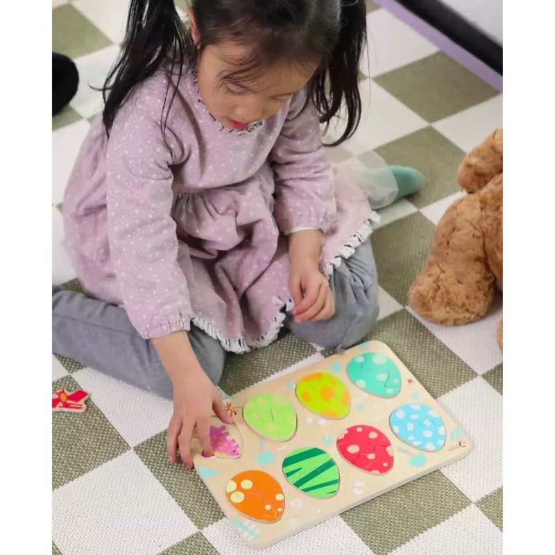 CLASSIC WORLD Drewniana Układanka Jajka Dinozaurów - obrazek 5