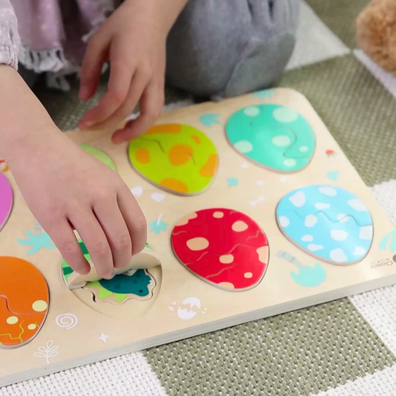 CLASSIC WORLD Drewniana Układanka Jajka Dinozaurów - obrazek 7