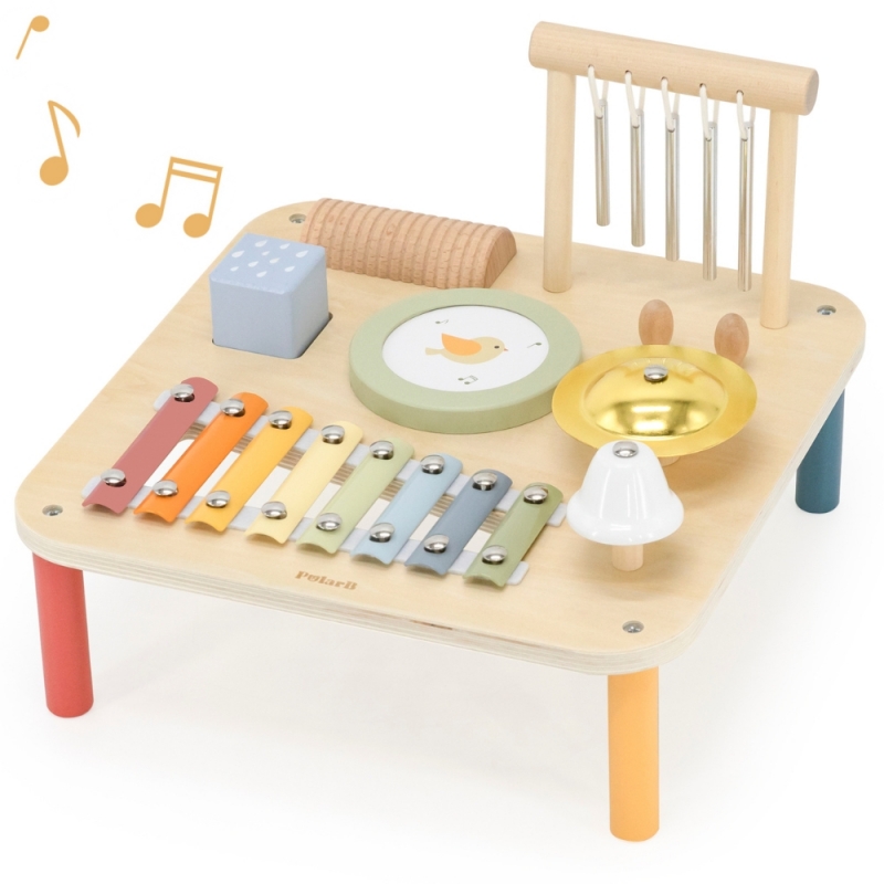 Viga Drewniany Stolik Edukacyjny Muzyczny Sensoryczny 7W1 - obrazek 2