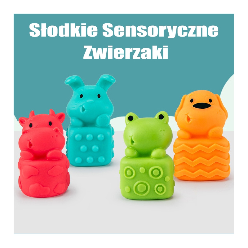 WOOPIE BABY Sensory Puzzles Squeeze Puzzle Sound Learning to Count 20 el. - obrazek 4