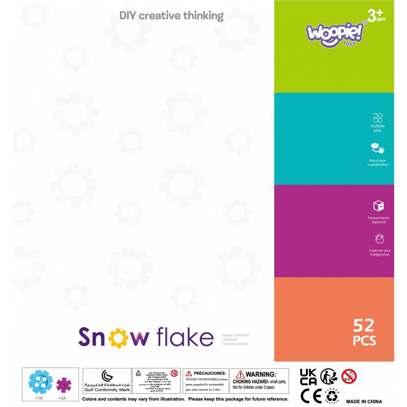 WOOPIE Klocki Konstrukcyjne Wafle Jeżyki 52 el. - obrazek 7