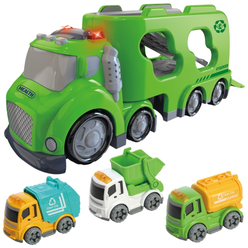 WOOPIE Zielona Laweta City Truck Efekty Dźwiękowe i Świetlne