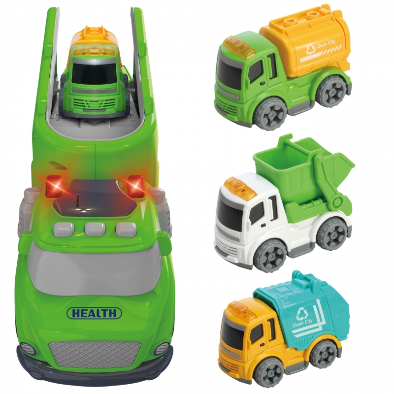 WOOPIE Zielona Laweta City Truck Efekty Dźwiękowe i Świetlne - obrazek 2