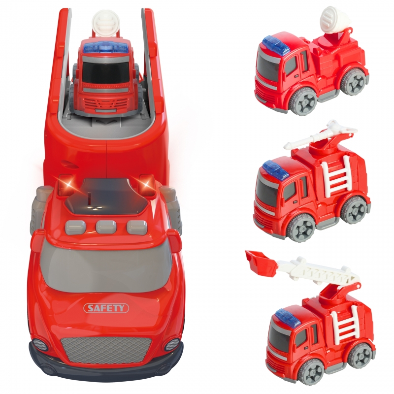 WOOPIE Duża Czerwona Laweta City Truck Efekty Dźwiękowe i Świetlne - obrazek 3