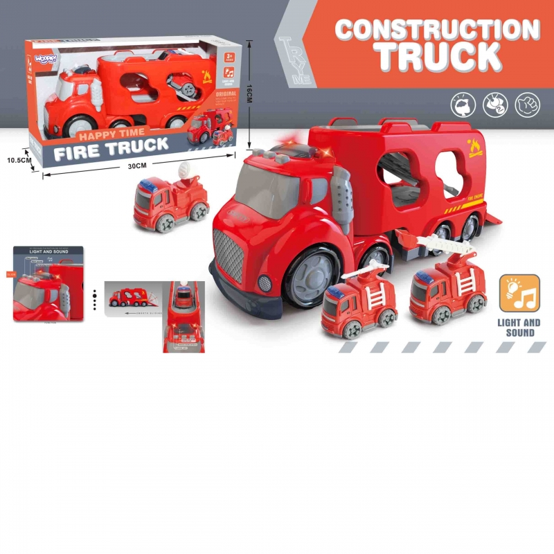 WOOPIE Duża Czerwona Laweta City Truck Efekty Dźwiękowe i Świetlne - obrazek 4