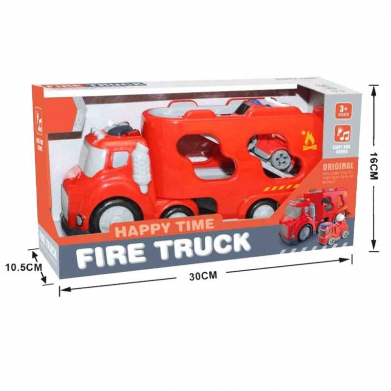 WOOPIE Duża Czerwona Laweta City Truck Efekty Dźwiękowe i Świetlne - obrazek 6