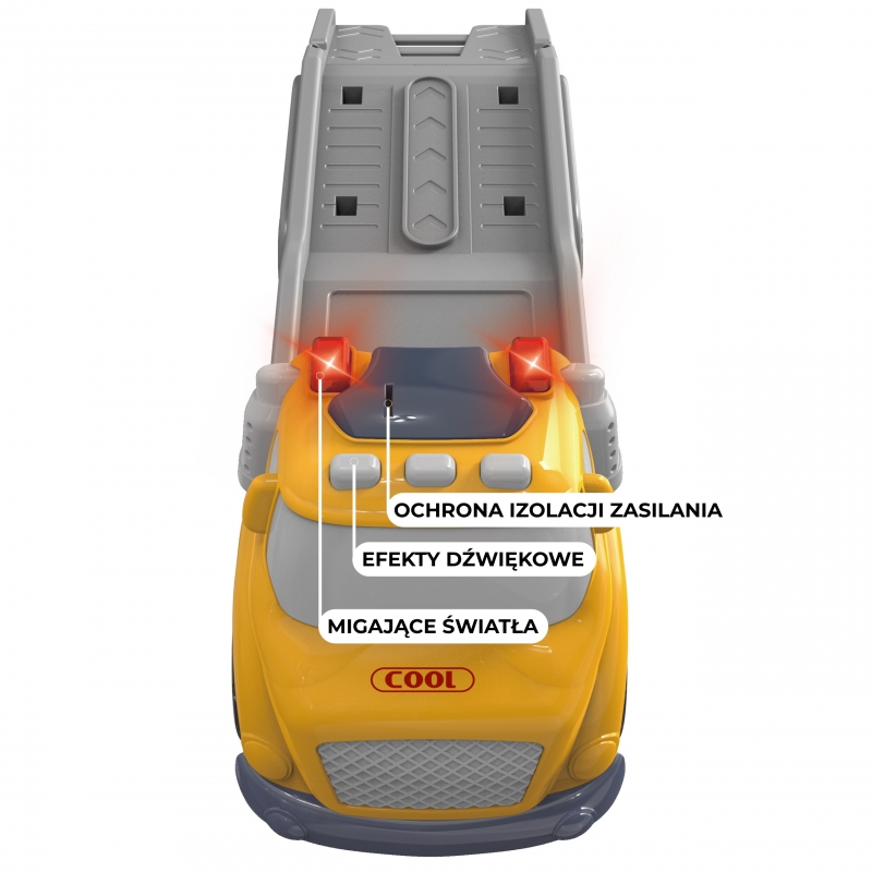 WOOPIE Żółta Laweta City Truck Efekty Dźwiękowe i Świetlne - obrazek 4