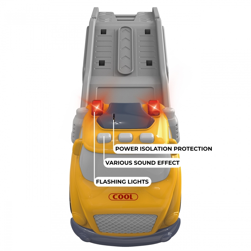 WOOPIE Żółta Laweta City Truck Efekty Dźwiękowe i Świetlne - obrazek 5