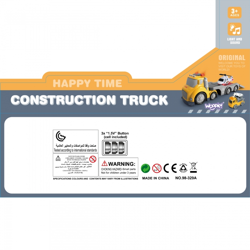 WOOPIE Żółta Laweta City Truck Efekty Dźwiękowe i Świetlne - obrazek 7