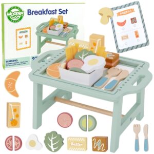 WOOPIE GREEN Zestaw Śniadaniowy i Restauracja - Zabawa w Zamawianie z Tacą i Akcesoriami