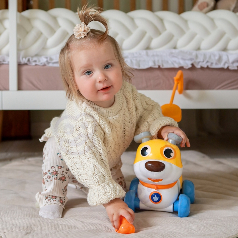 WOOPIE Interaktywny Piesek 2w1 Pchacz Szczekający 360° 6m+ - obrazek 2