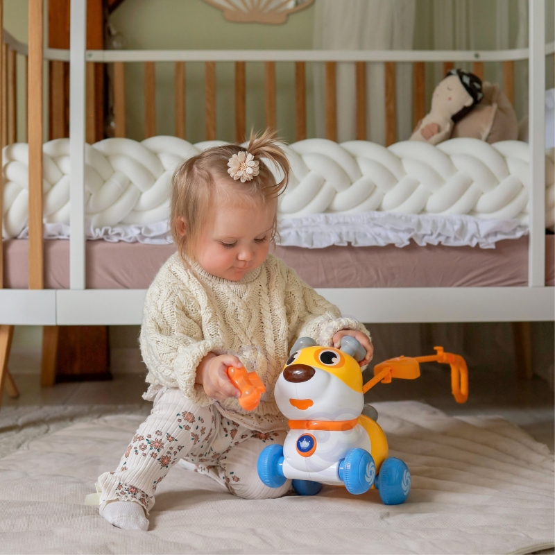 WOOPIE Interaktywny Piesek 2w1 Pchacz Szczekający 360° 6m+ - obrazek 6