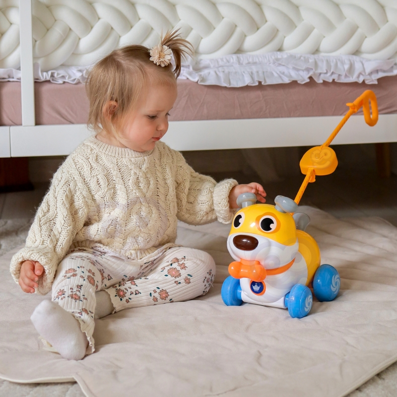 WOOPIE Interaktywny Piesek 2w1 Pchacz Szczekający 360° 6m+ - obrazek 9