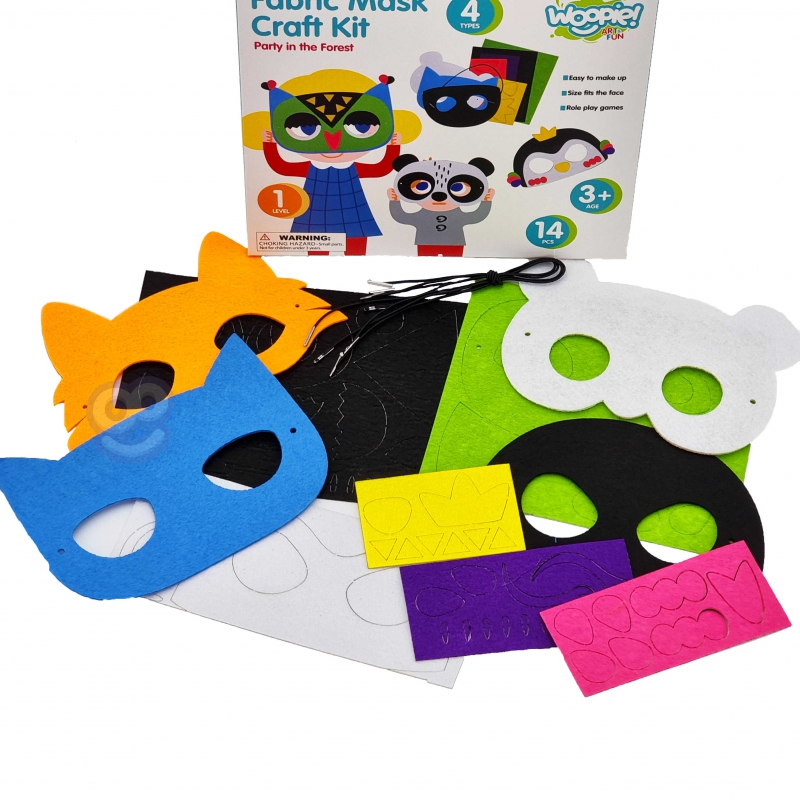 WOOPIE ART&FUN Zestaw Kreatywny Maski Filcowe Zrób to Sam 4 szt. - obrazek 8