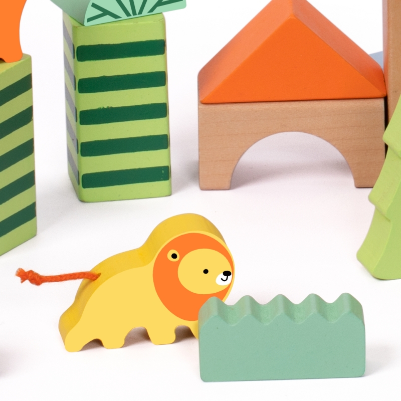 CLASSIC WORLD Zestaw Drewnianych Klocków Leśny Świat 50 el. - obrazek 6