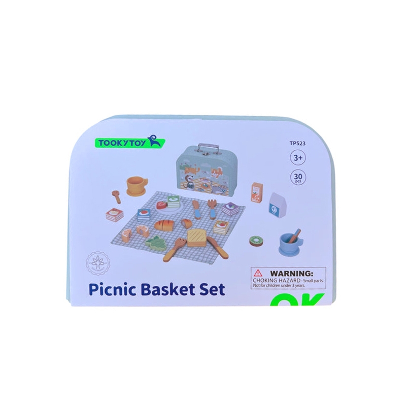 TOOKY TOY Zestaw Piknikowy Owoce do Krojenia Zestaw Śniadaniow - obrazek 6