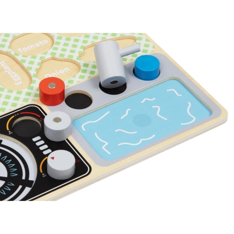 TOOKY TOY Drewniana Kuchnia z Akcesoriami - Zestaw Małego Kucharza - obrazek 7