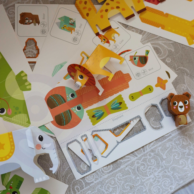 WOOPIE ART&FUN Zestaw Kreatywny Origami 3D Zrób to Sam 10 Zwierzaków - obrazek 7