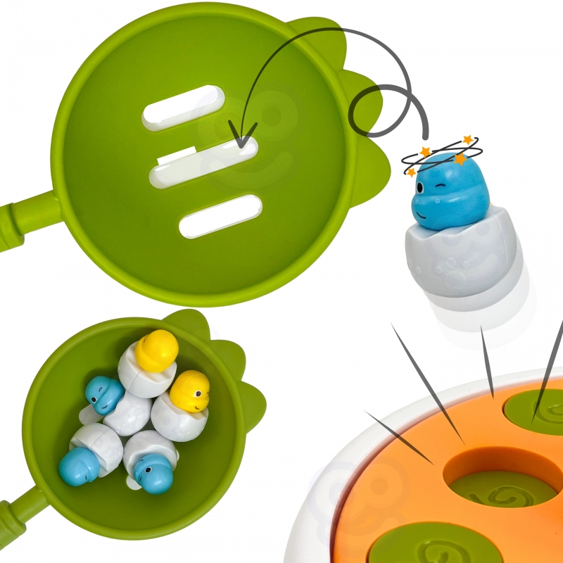 WOOPIE Gra Zręcznościowa Łowienie Dinozaurów 4w1 Katapulta - obrazek 4