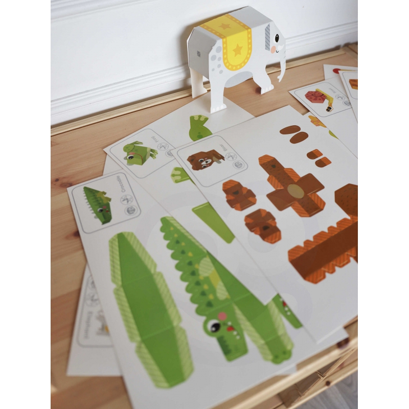 WOOPIE ART&FUN Zestaw Kreatywny Origami 3D Zrób to Sam 10 Zwierzaków - obrazek 10