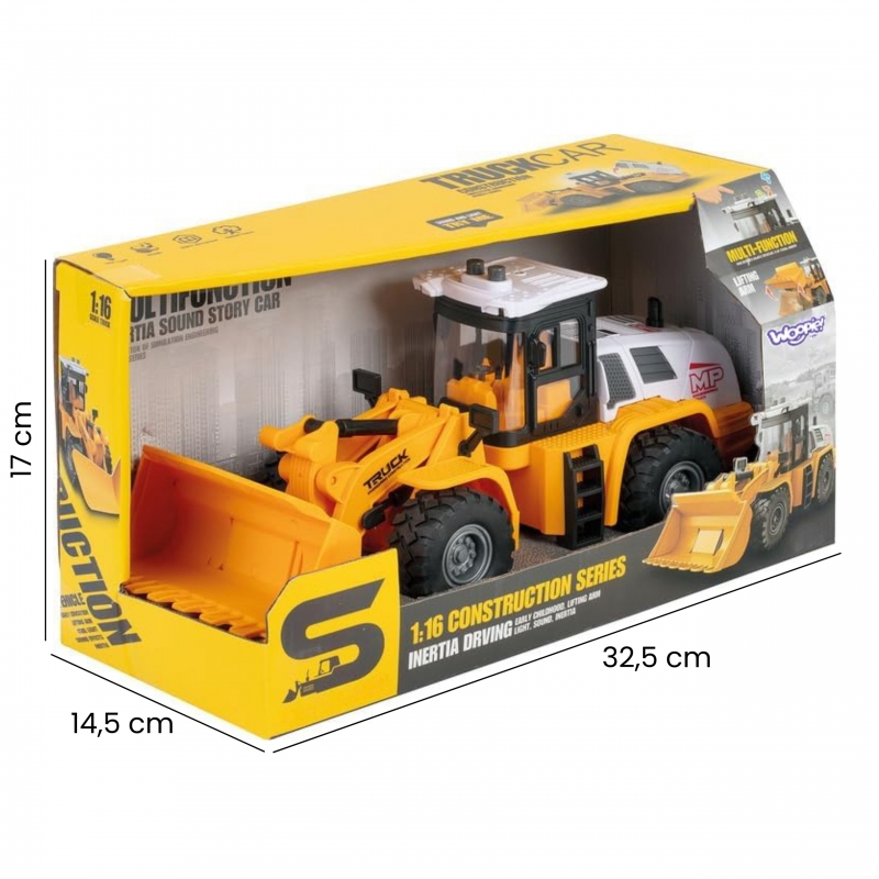 WOOPIE Koparka Ładowarka Budowlana 1:16 Efekty Świetlne i Dźwiękowe - obrazek 3