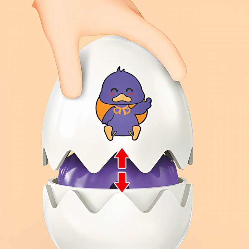 WOOPIE Układanka Sorter Montessori Dopasuj Kształty Zabawne Kurczaczki Jajka 6szt - obrazek 2