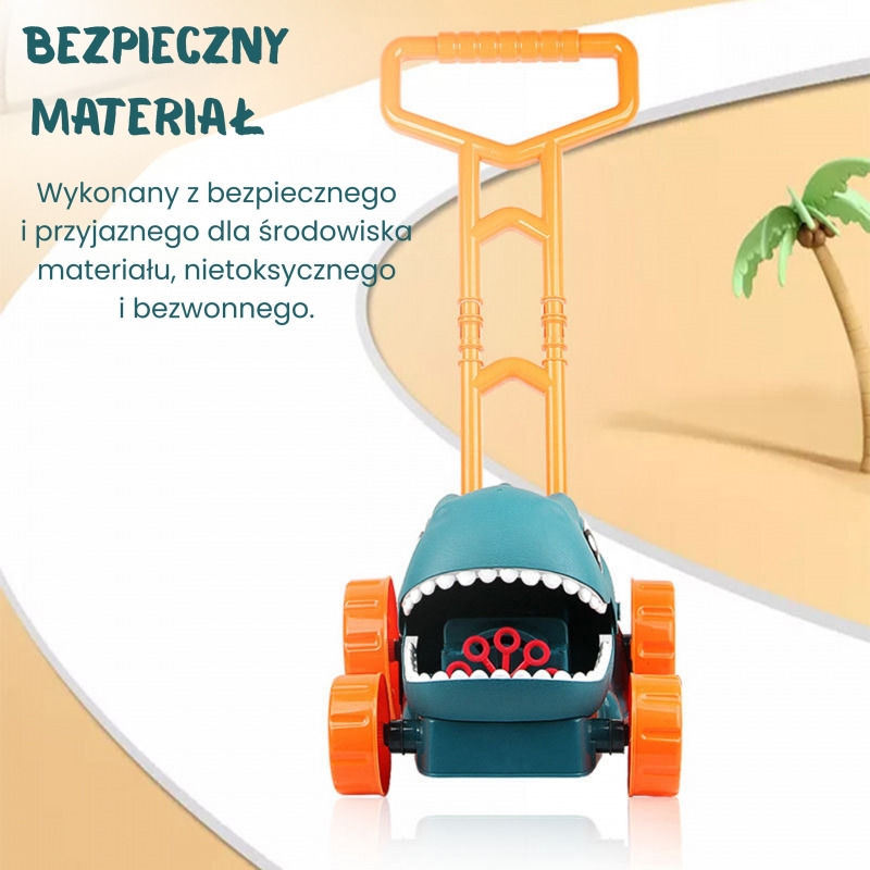 WOOPIE Kosiarka Ogrodowa Dino na Bańki Mydlane Dinozaur + Płyn - obrazek 4