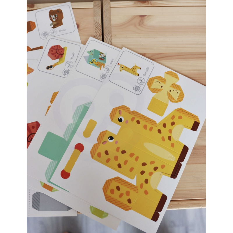 WOOPIE ART&FUN Zestaw Kreatywny Origami 3D Zrób to Sam 10 Zwierzaków - obrazek 16