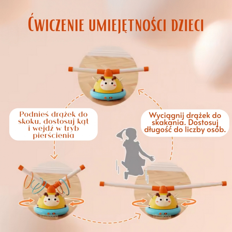 WOOPIE Gra Zręcznościowa Skakanka Automatyczna 2w1 Rzut do Celu Pszczółka - obrazek 5