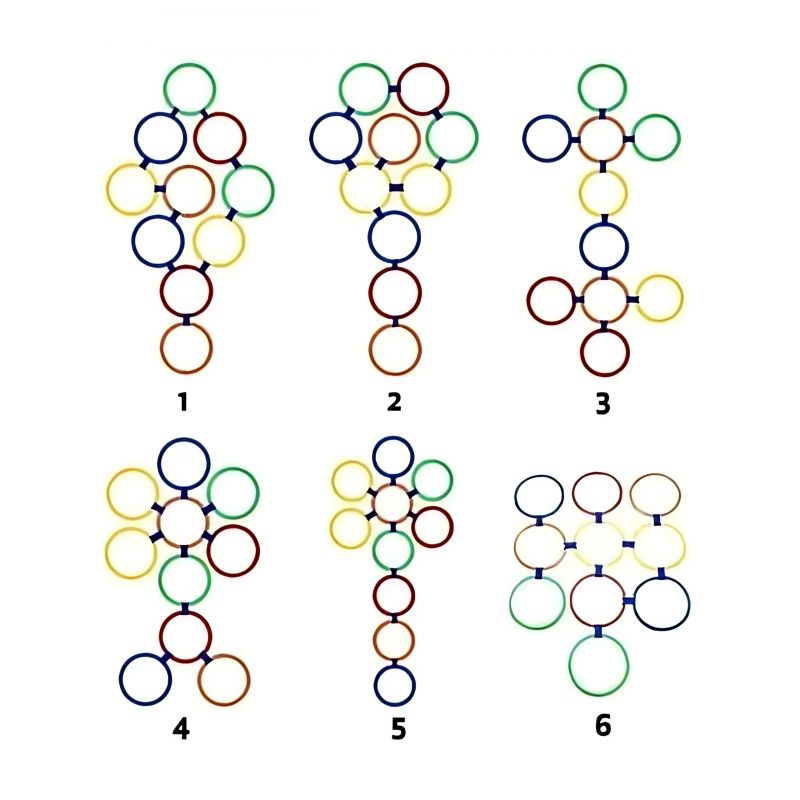 WOOPIE Gra w Klasy Zestaw do Skakania Pierścienie Obręcze 10 szt - obrazek 5