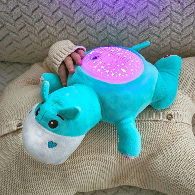 WOOPIE BABY Przytulanka Projektor 2w1 Usypiacz Hipopotam - obrazek 2