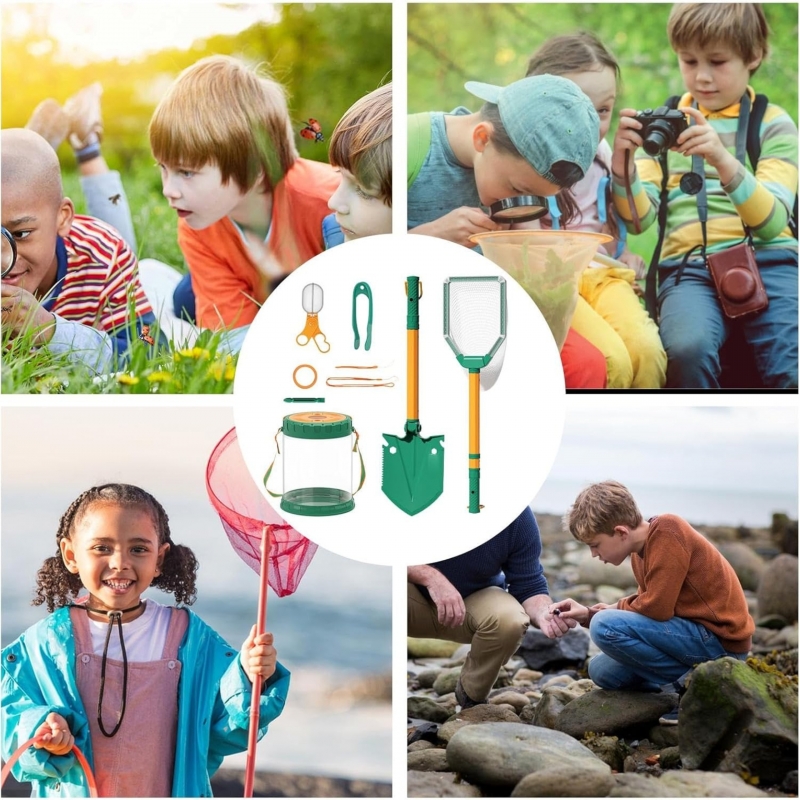 WOOPIE Discovery Zestaw Małego Odkrywcy Natury Siatka na Owazdy Motyle Pojemnik na Ryby - obrazek 5