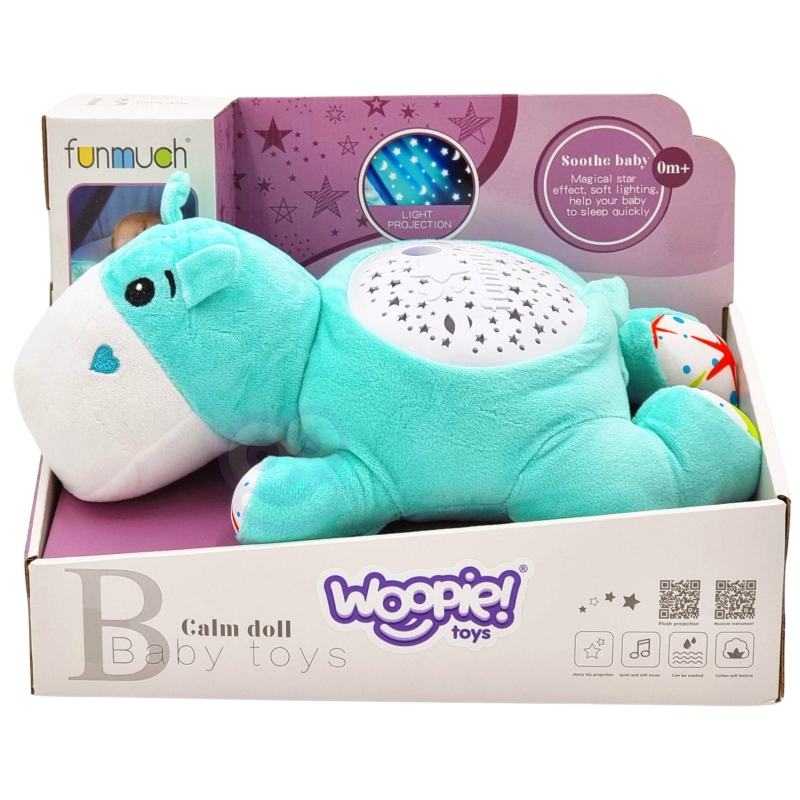 WOOPIE BABY Przytulanka Projektor 2w1 Usypiacz Hipopotam - obrazek 13