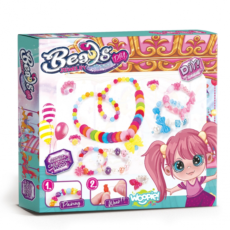 WOOPIE ART&FUN Zestaw do Robienia Biżuterii Bransoletek Wisiorków Pierścionków - obrazek 2
