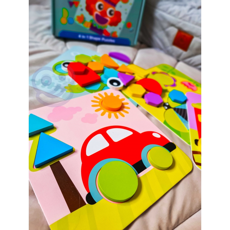 TOOKY TOY Puzzle 4 w 1 Układanka Klocki Mntessori - obrazek 2