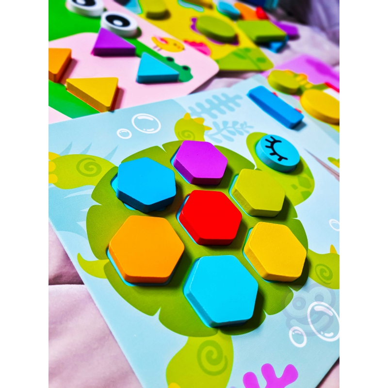 TOOKY TOY Puzzle 4 w 1 Układanka Klocki Mntessori - obrazek 8