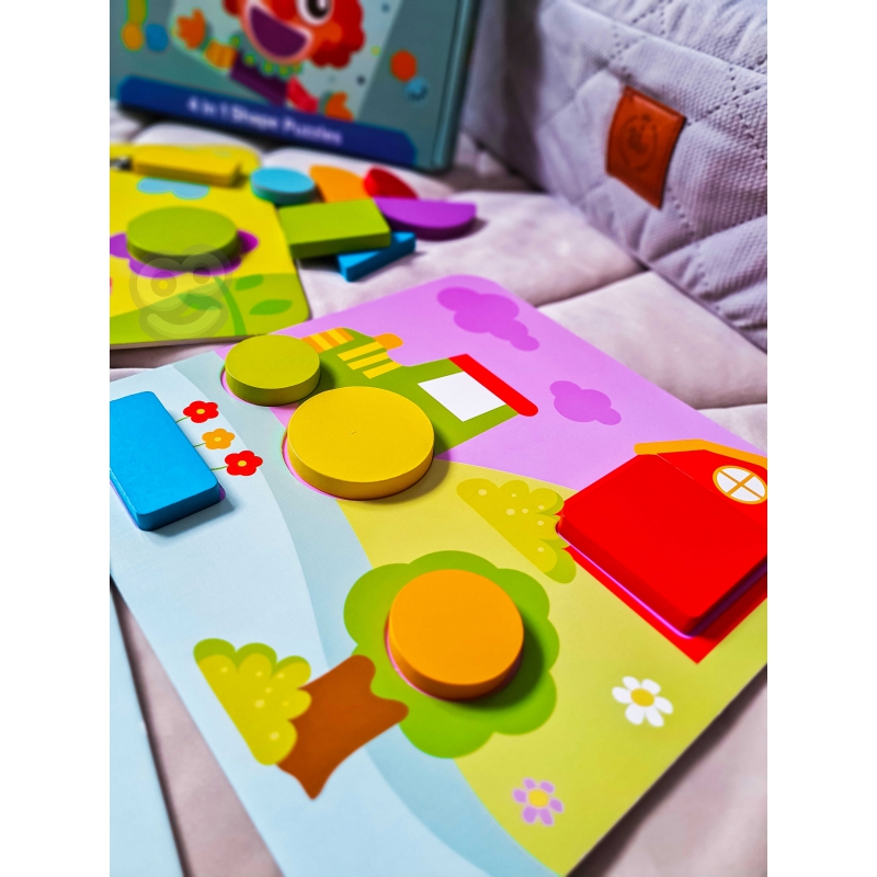 TOOKY TOY Puzzle 4 w 1 Układanka Klocki Mntessori - obrazek 10