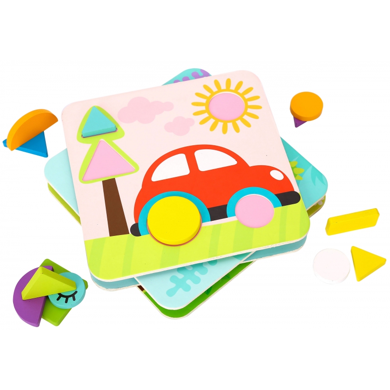 TOOKY TOY Puzzle 4 w 1 Układanka Klocki Mntessori - obrazek 13