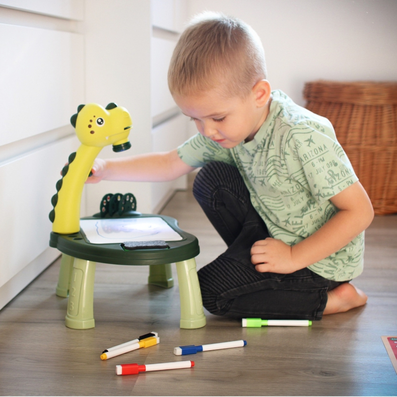 WOOPIE Tablica do Rysowania Projektor Dinozaur 24 Wzory + 2 Gry - obrazek 4