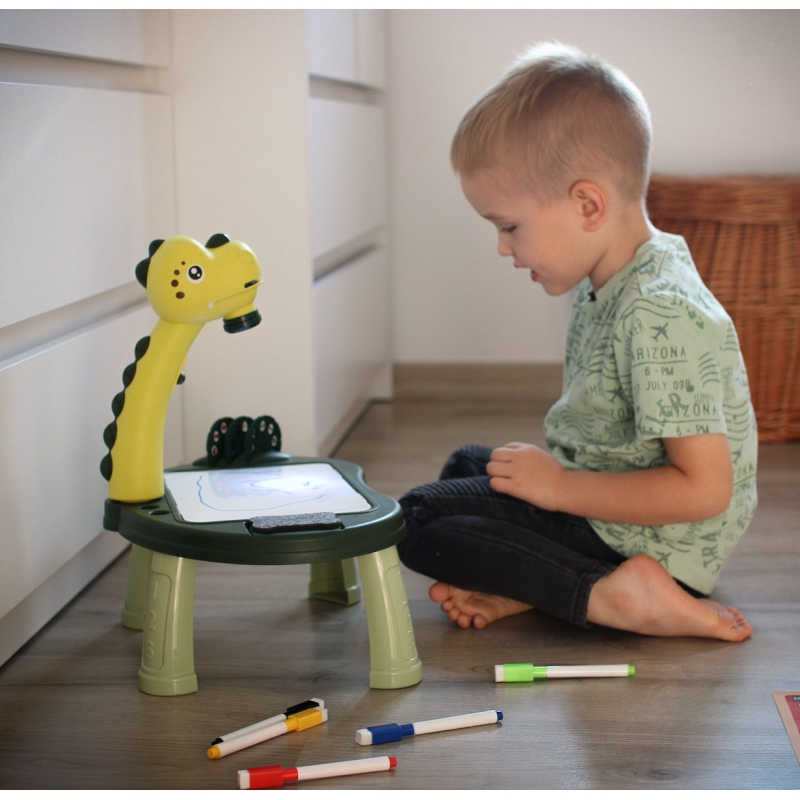 WOOPIE Tablica do Rysowania Projektor Dinozaur 24 Wzory + 2 Gry - obrazek 5
