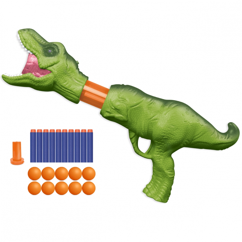 WOOPIE Pistolet na Piłki Kulki Piankowe i Strzałki Wyrzutnia Automatyczna Dinozaur 22 el. - obrazek 7