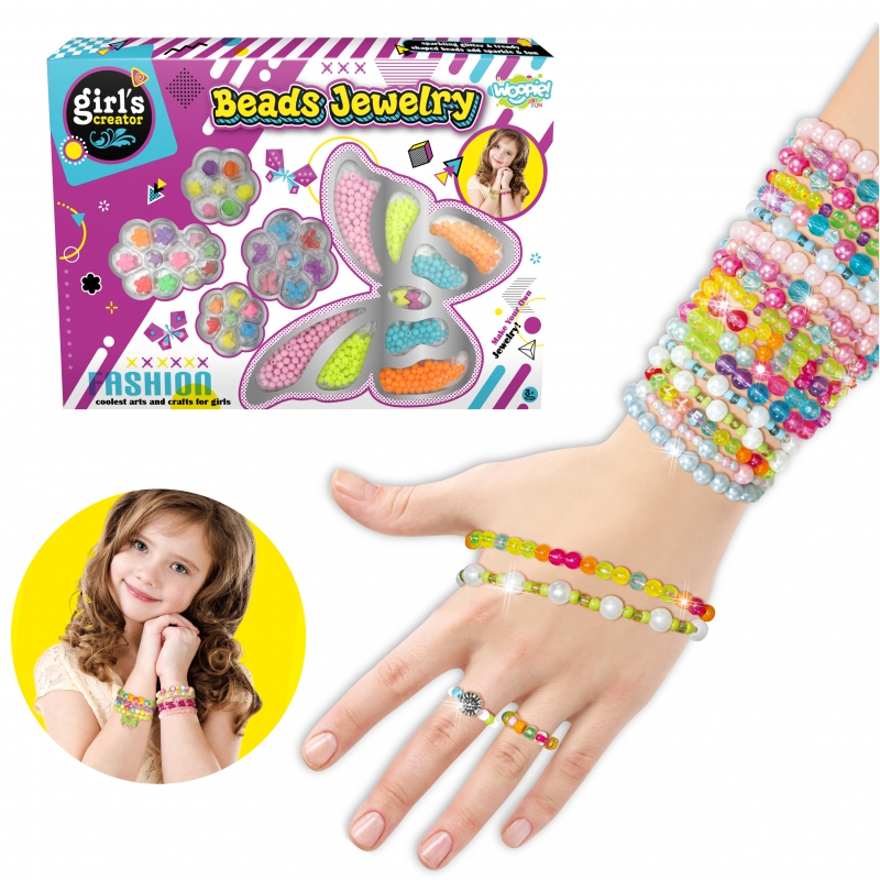 WOOPIE ART&FUN Zestaw do Robienia Biżuterii Bransoletek Wisiorków Pierścionków Kolczyków z Motylkami - obrazek 10