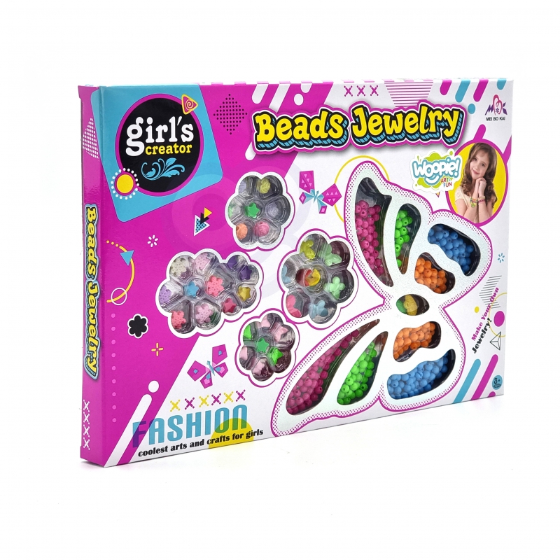 WOOPIE ART&FUN Zestaw do Robienia Biżuterii Bransoletek Wisiorków Pierścionków Kolczyków z Motylkami - obrazek 11