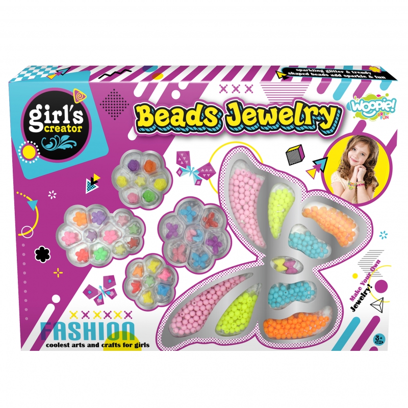 WOOPIE ART&FUN Zestaw do Robienia Biżuterii Bransoletek Wisiorków Pierścionków Kolczyków z Motylkami - obrazek 12