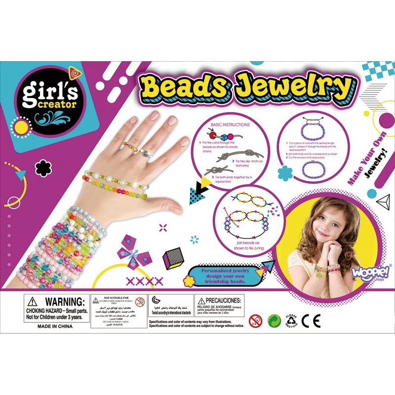 WOOPIE ART&FUN Zestaw do Robienia Biżuterii Bransoletek Wisiorków Pierścionków Kolczyków z Motylkami - obrazek 15