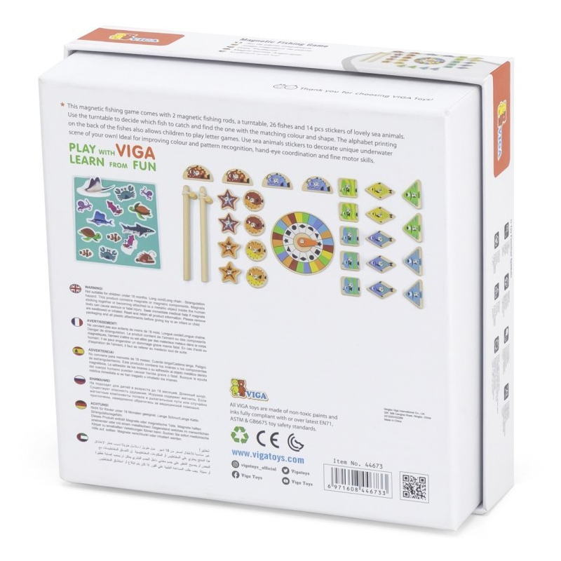 VIGA Gra Zestaw Magnetyczny Do Łowienia Rybek - obrazek 11