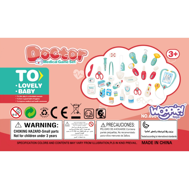 WOOPIE Zestaw Lekarski Mały Lekarza Doktor w Walizce + Akc. - obrazek 13