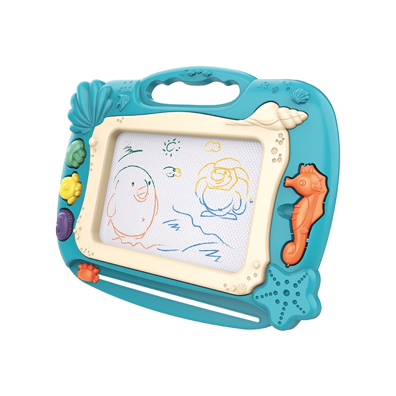 WOOPIE Znikopis Tablica Magnetyczna Kolorowa Stempelki Motyw Oceanu Zielony - obrazek 2